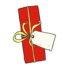 comic cartoon christmas present N2