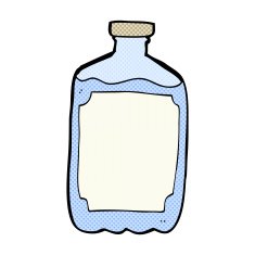 comic cartoon water bottle N2