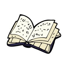 comic cartoon open book