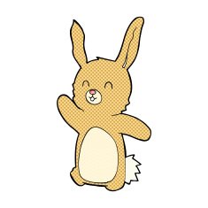 comic cartoon happy rabbit