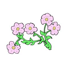 comic cartoon flowers N4