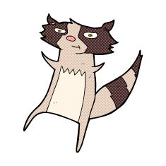 comic cartoon raccoon