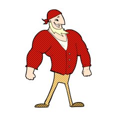 comic cartoon manly sailor man