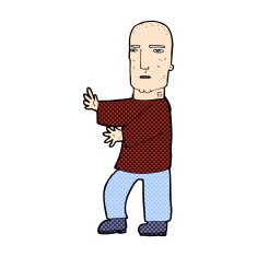 comic cartoon tough man