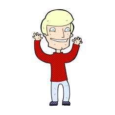 comic cartoon excited man N2