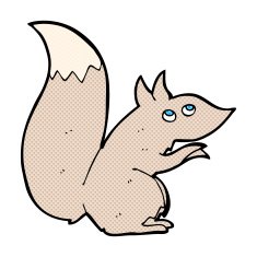 comic cartoon squirrel N3