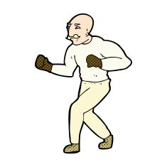 comic cartoon victorian boxer