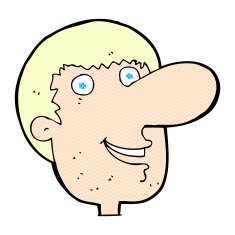 comic cartoon happy male face