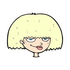 comic cartoon mean female face