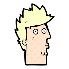 comic cartoon surprised face