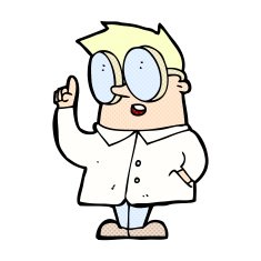 comic cartoon scientist