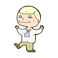 comic cartoon happy boy N2