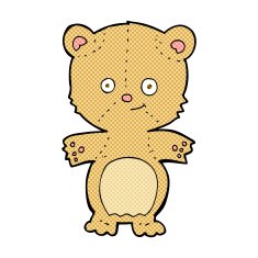comic cartoon teddy bear N11