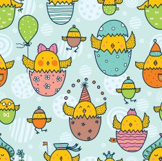 Seamless vector of Easter pattern - Illustration