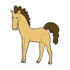 comic cartoon horse N2