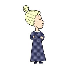 comic cartoon strict victorian teacher
