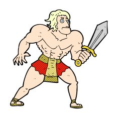 comic cartoon fantasy hero man