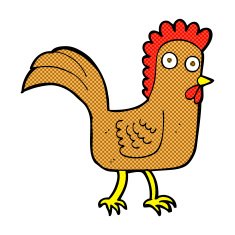 comic cartoon chicken N2
