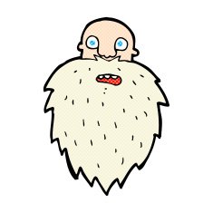 comic cartoon bearded man N4