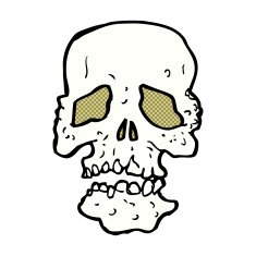 comic cartoon skull N3