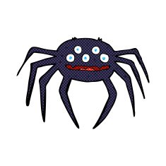comic cartoon halloween spider