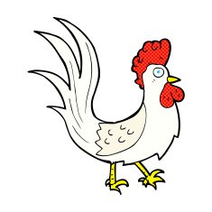 comic cartoon cockerel