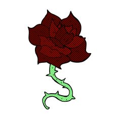 comic cartoon rose