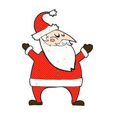 comic cartoon santa claus N7