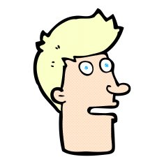 comic cartoon shocked male face