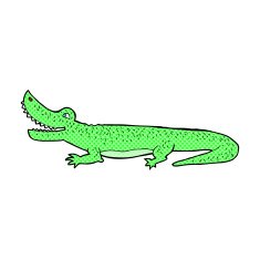 Comic cartoon happy crocodile free image download