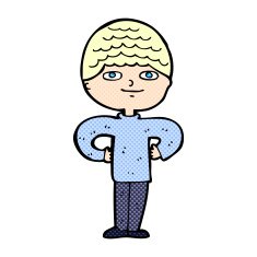 comic cartoon proud man