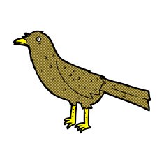 comic cartoon bird N9