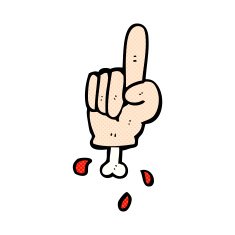 comic cartoon pointing halloween hand