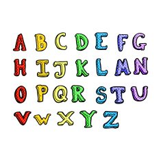 comic cartoon alphabet