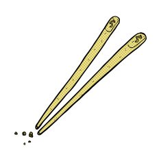 comic cartoon chopsticks