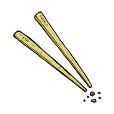 comic cartoon chopsticks N2