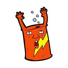 comic cartoon soda can character