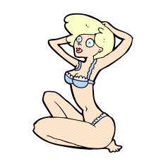 comic cartoon underwear model