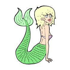 comic cartoon mermaid
