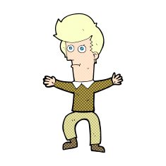 comic cartoon startled man N5