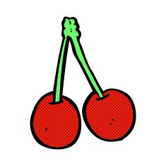 comic cartoon cherries