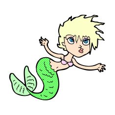 comic cartoon mermaid N2