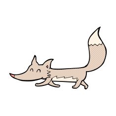 comic cartoon little wolf