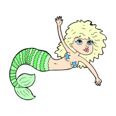 comic cartoon pretty mermaid N3