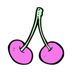 comic cartoon cherries N2