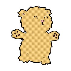 comic cartoon teddy bear N12
