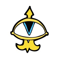 comic cartoon mystic eye symbol N2