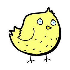 comic cartoon bird N12