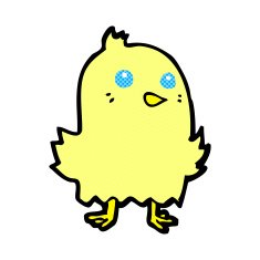 comic cartoon bird N13