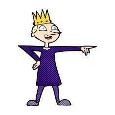 comic cartoon pointing prince